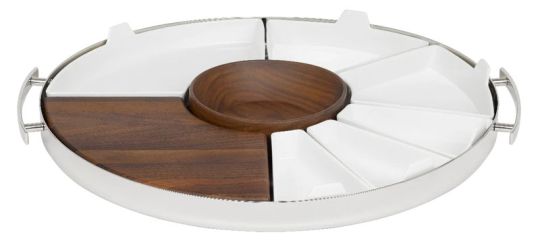 Christofle Tablett Rund 40 cm Mood PARTY Edelstahl 