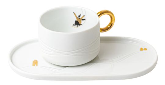 Räder Schneetag Tasse mit Servierplatte 22x11,3x6cm 