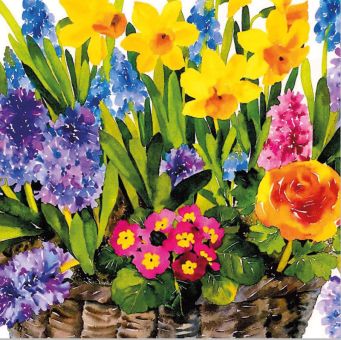 Paperproducts Servietten 25x25 cm Spring Basket 