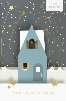 Räder Weihnachtskartenhaus Flockentanz und Sternenglanz 