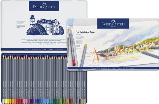 Faber-Castell Aquarellstift Goldfaber Aqua 36-Metalletui 