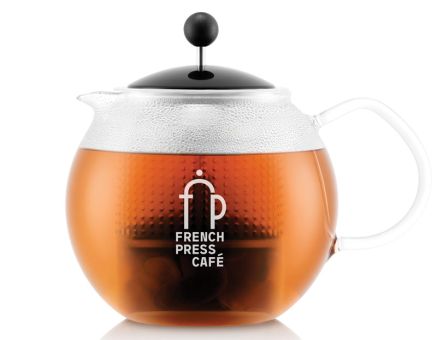 Bodum Teebereiter mit Glasgriff und Plastikdeckel 1.0 L Assam schwarz 