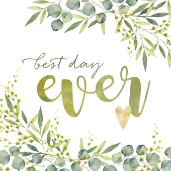 Paperproducts Servietten 33x33 cm Best Day Ever cm 