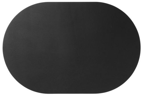 ASA Selection Tischset Oval, Black Leather Optic 