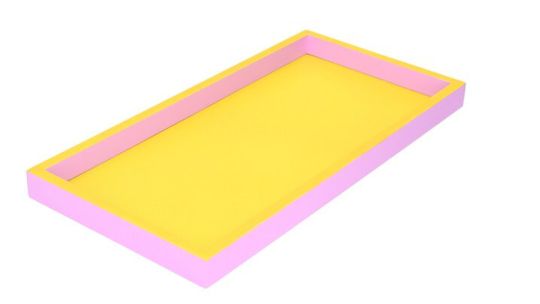 Gift Company Neo Tablett rechteckig (29,9x2x14,9cm) 2 farbig gelb/rosa 
