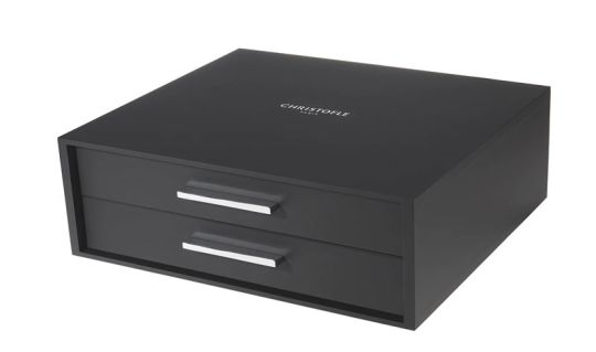 Christofle Besteckkassette 2 Schubladen Rangement MDF 