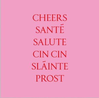 Paperproducts Servietten 25x25 cm Cheers Prost rose 