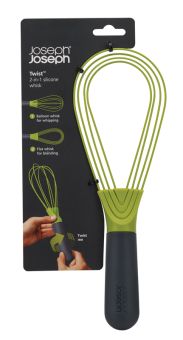 JosephJoseph Twist 2-in-1 Silikonschneebesen Grau/Grün 