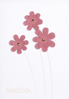 Räder 3D Blumenkarte Dankeschön 