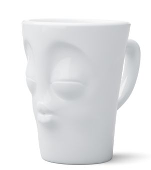 Fiftyeight Products Henkeltasse küssend weiß 350 ml 